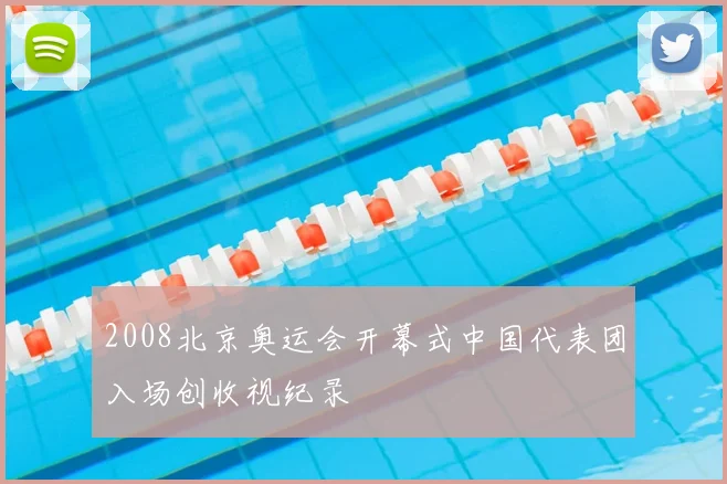 2008北京奥运会开幕式中国代表团入场创收视纪录